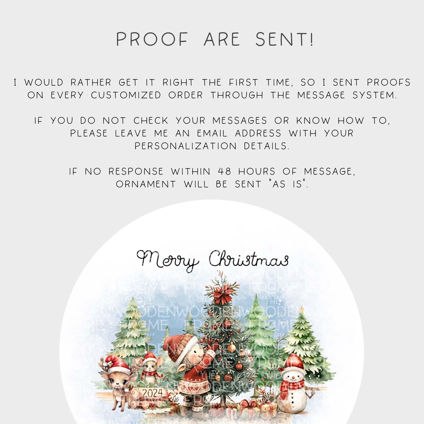 Personalized Grandson Ornament – Woodland Creatures Christmas Gift from Grandparents