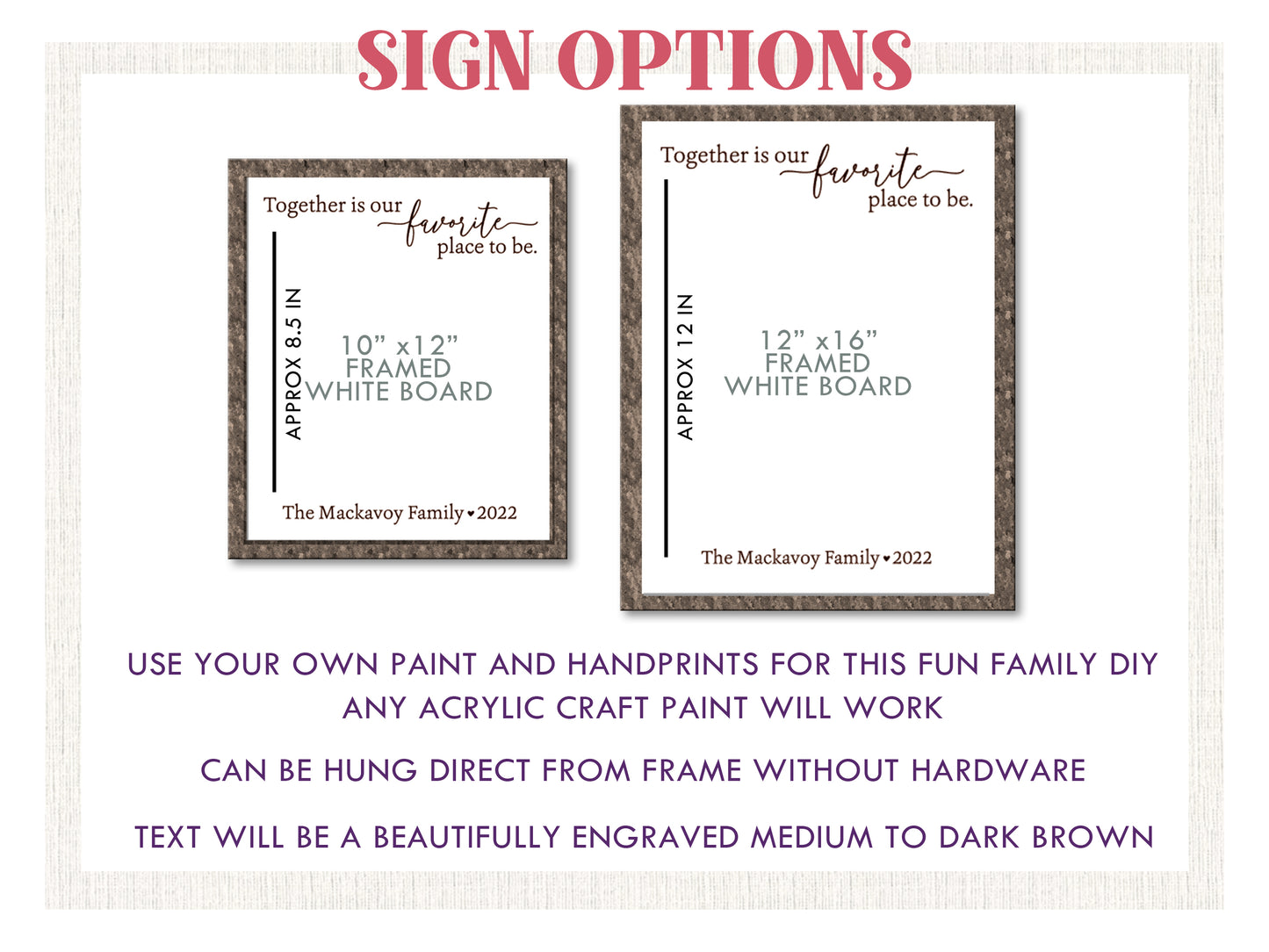 Family Handprint Sign