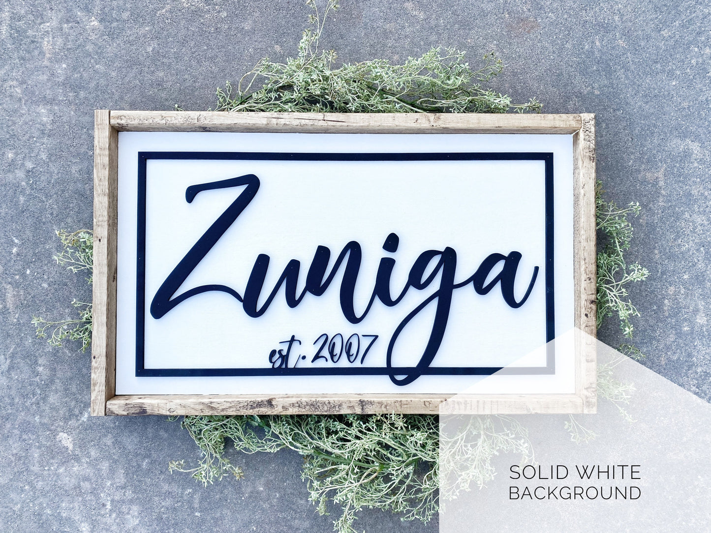 Modern Last Name Sign