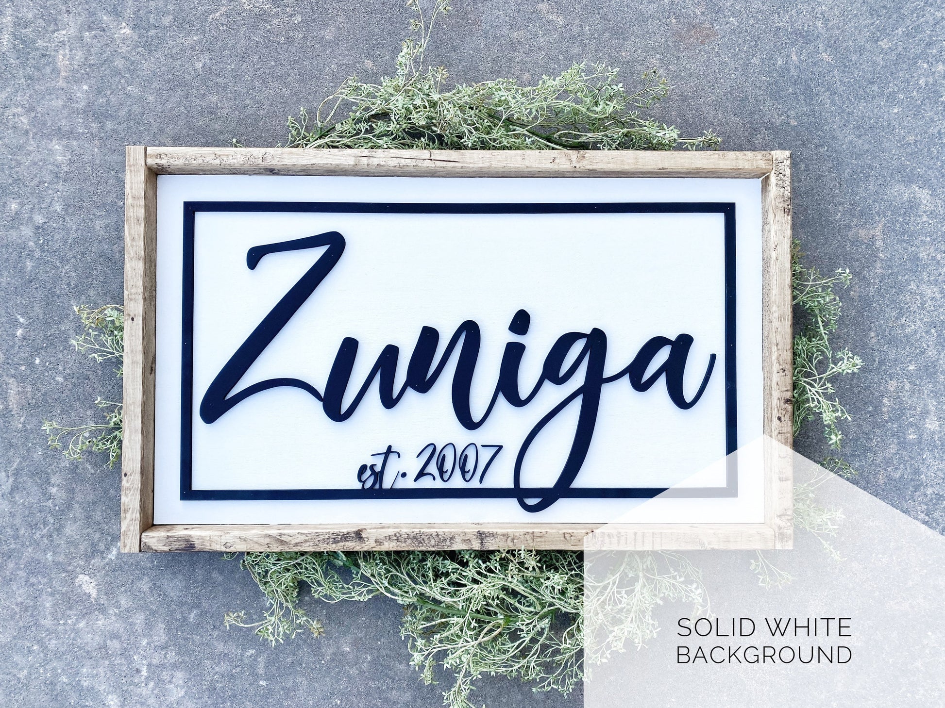 Modern Last Name Sign