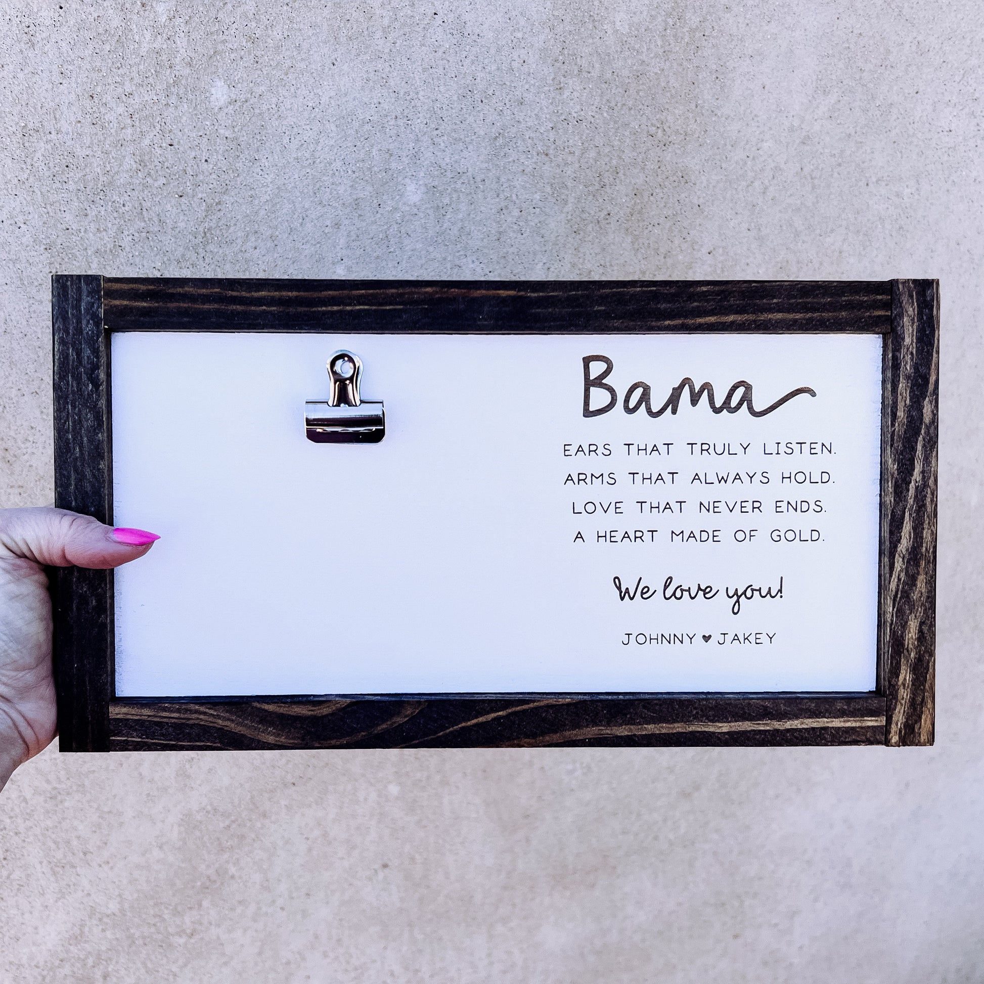 Grandpa Photo Frame from Grandkids, Grandma Grandpa Picture Holder, Customized Grandparents Sign