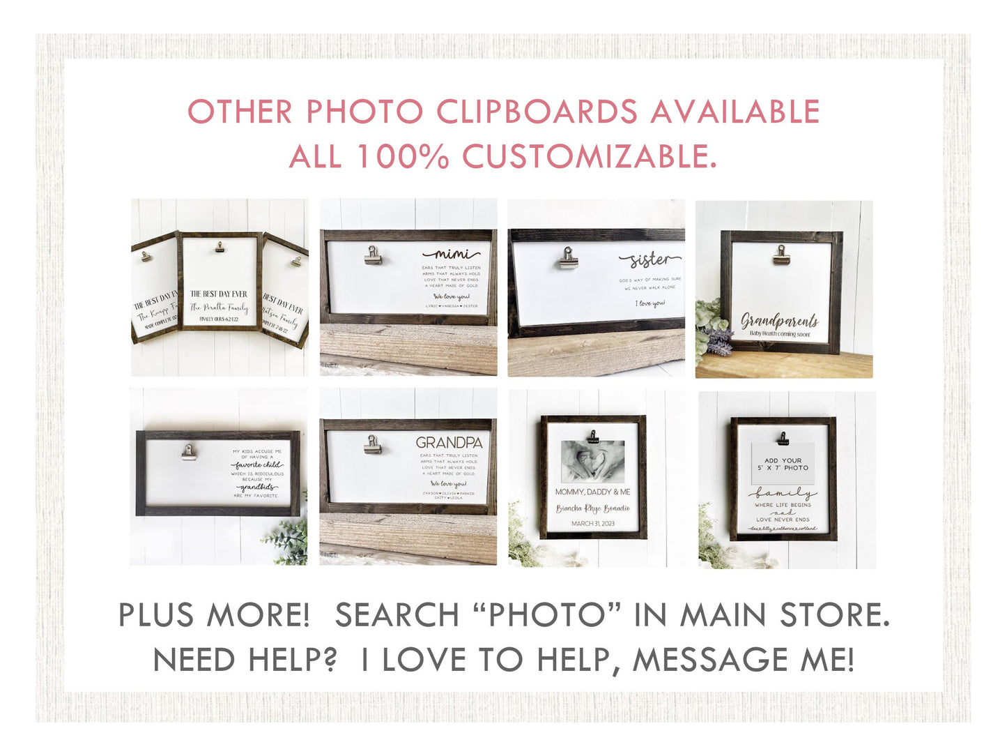 Every Heart Needs A Home - Adoption Day Photo Frame Clipboard with Dates and Names