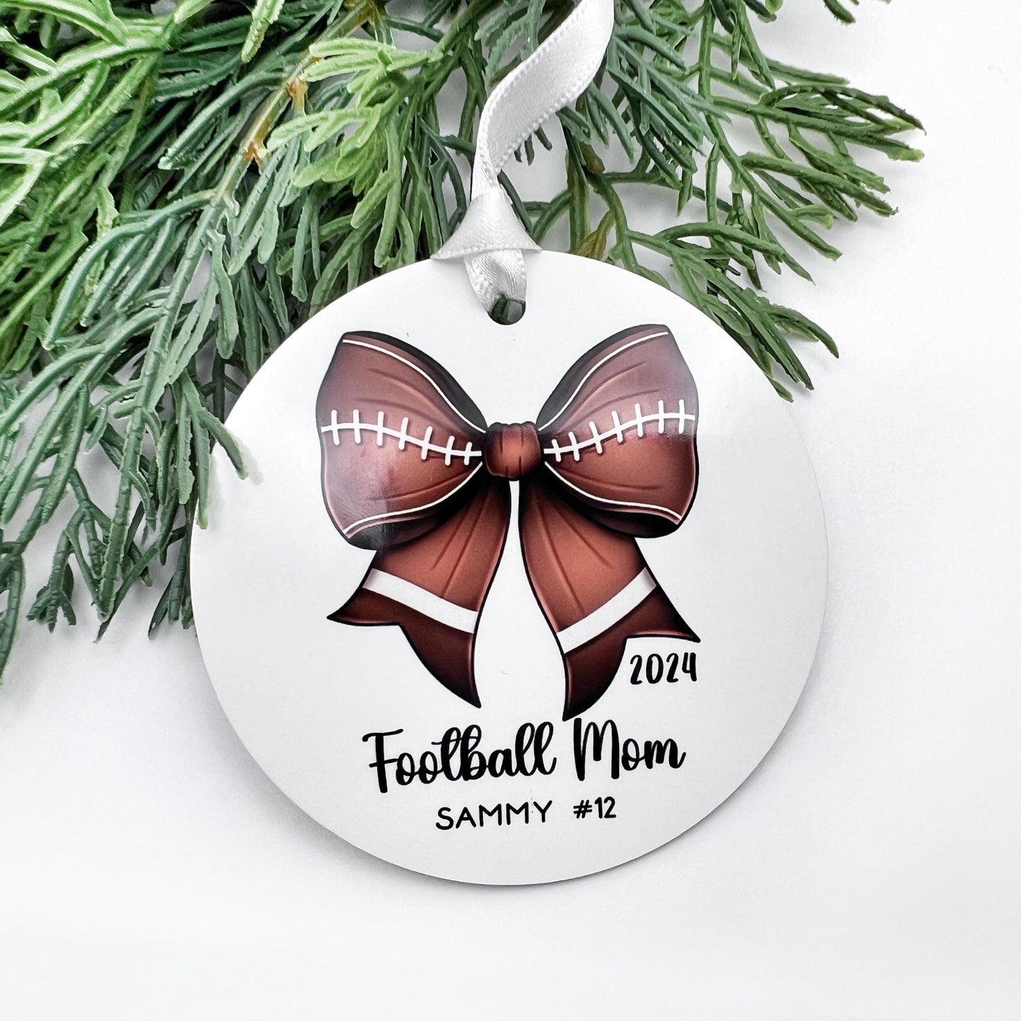 Basketball Bow Ornament – Personalized Sports Gift for Soccer, Softball, Volleyball, Football & Baseball Fans