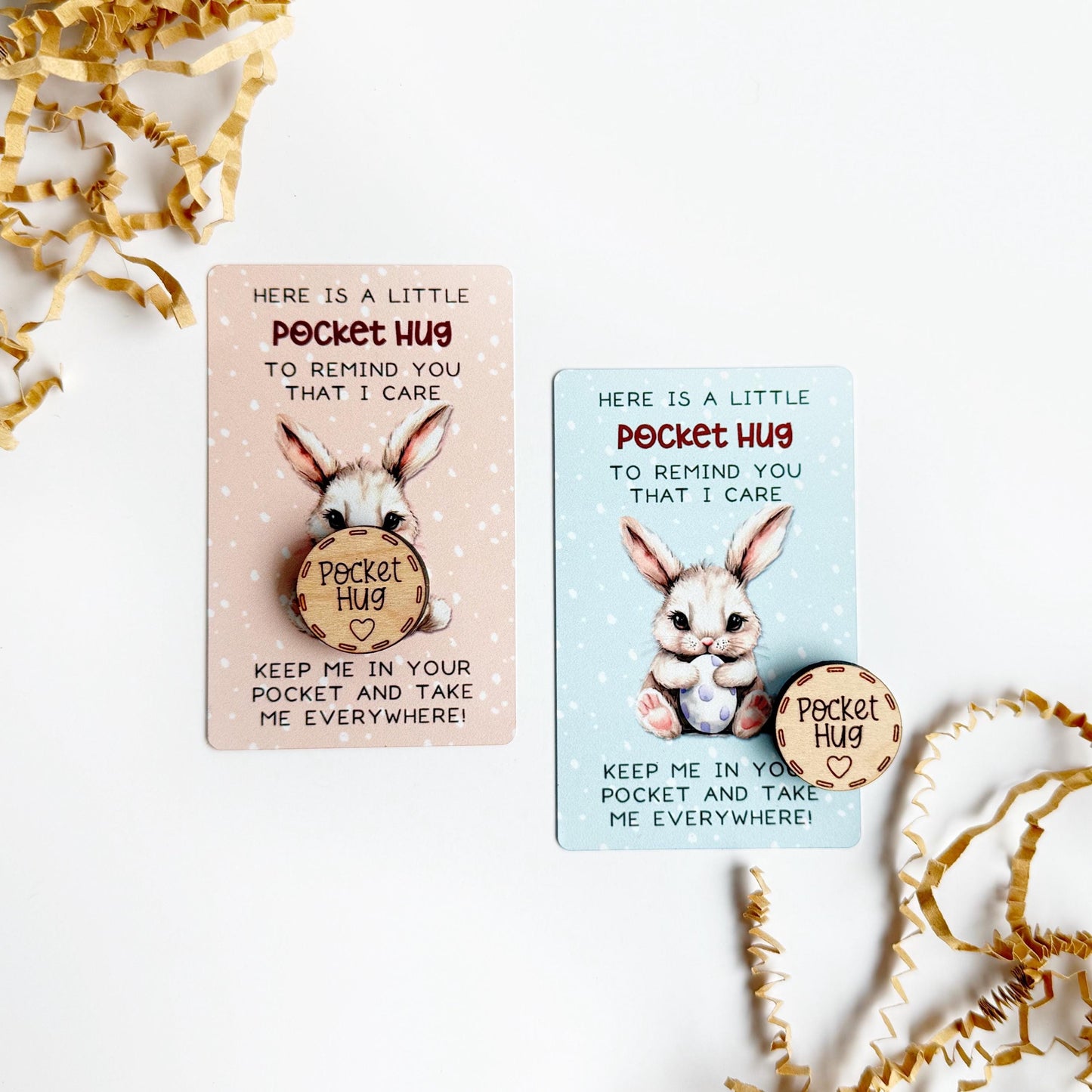 Easter Basket Stuffers for Kids, Bunny Pocket Hug for Grandkids, Keepsake for Girls and Boys
