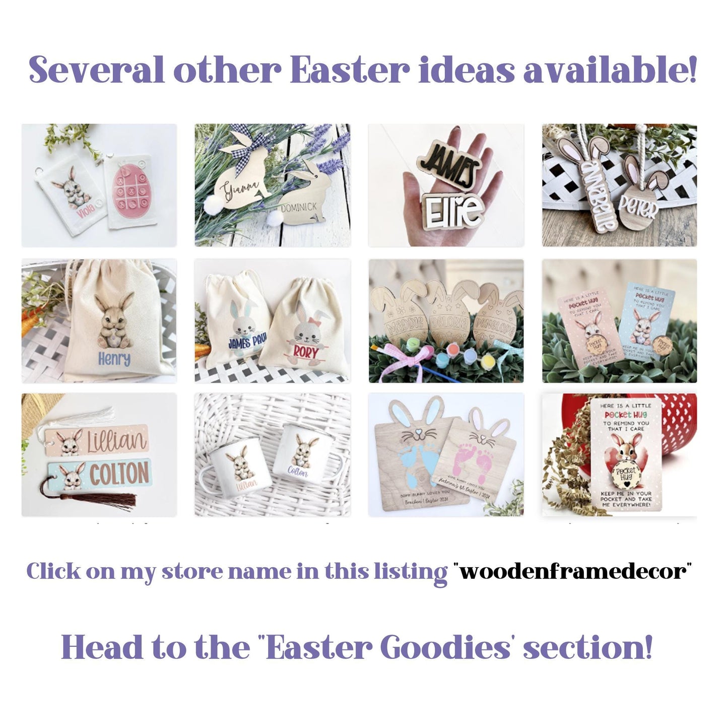 a collage of easter cards with handmade tags