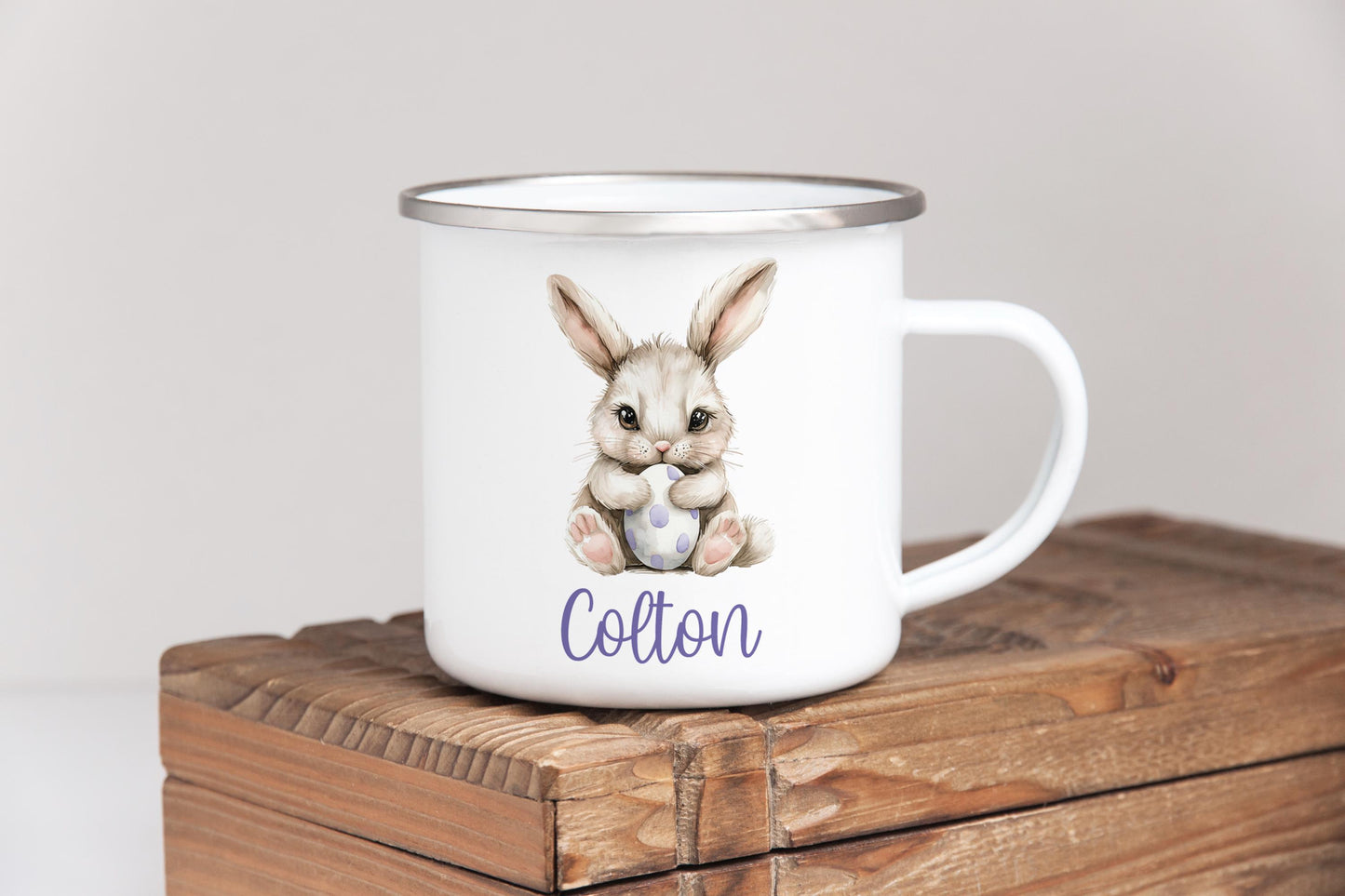 Easter Bunny Mug for Kids Personalized with Name, Unbreakable Easter Gift for Grandkids, First Easter, Toddler Mug, Easter Basket Stuffer