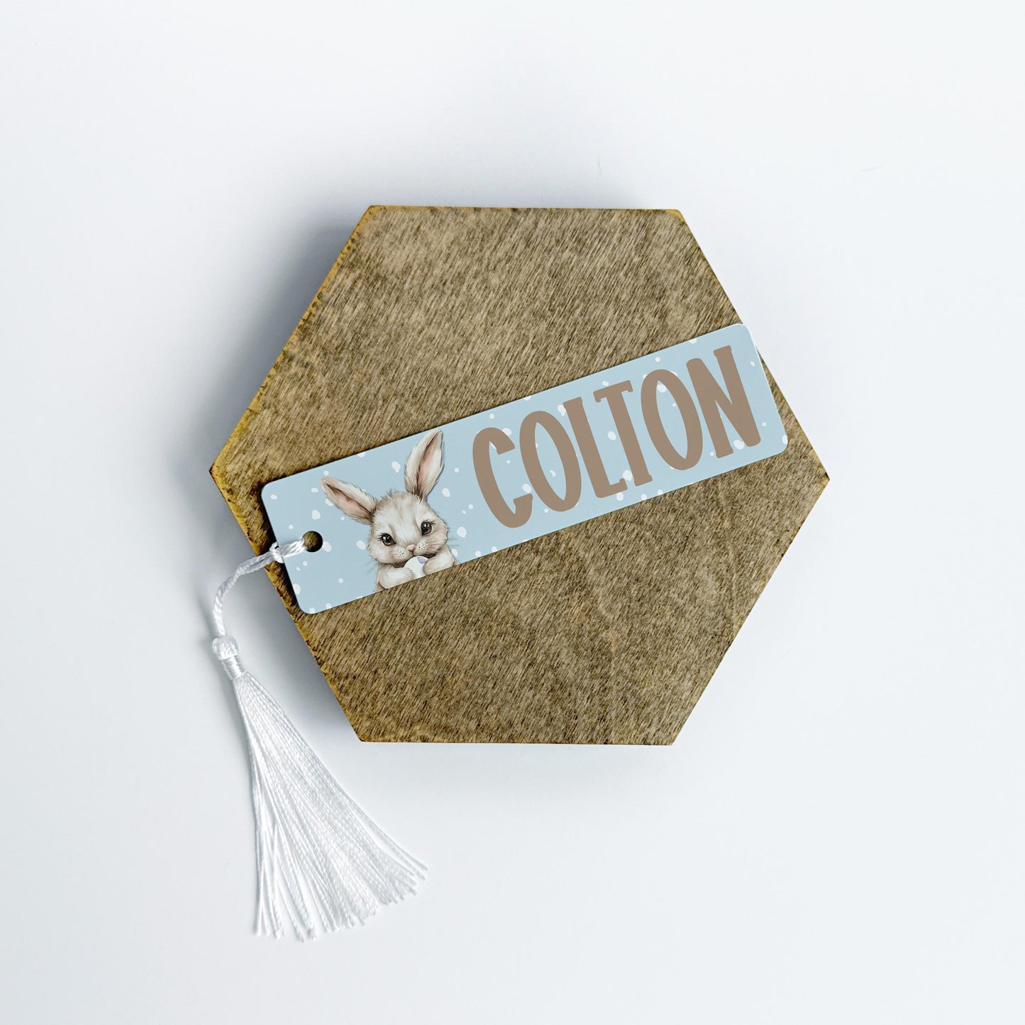 Bunny Bookmark for Kids Easter Basket, Personalized with Name
