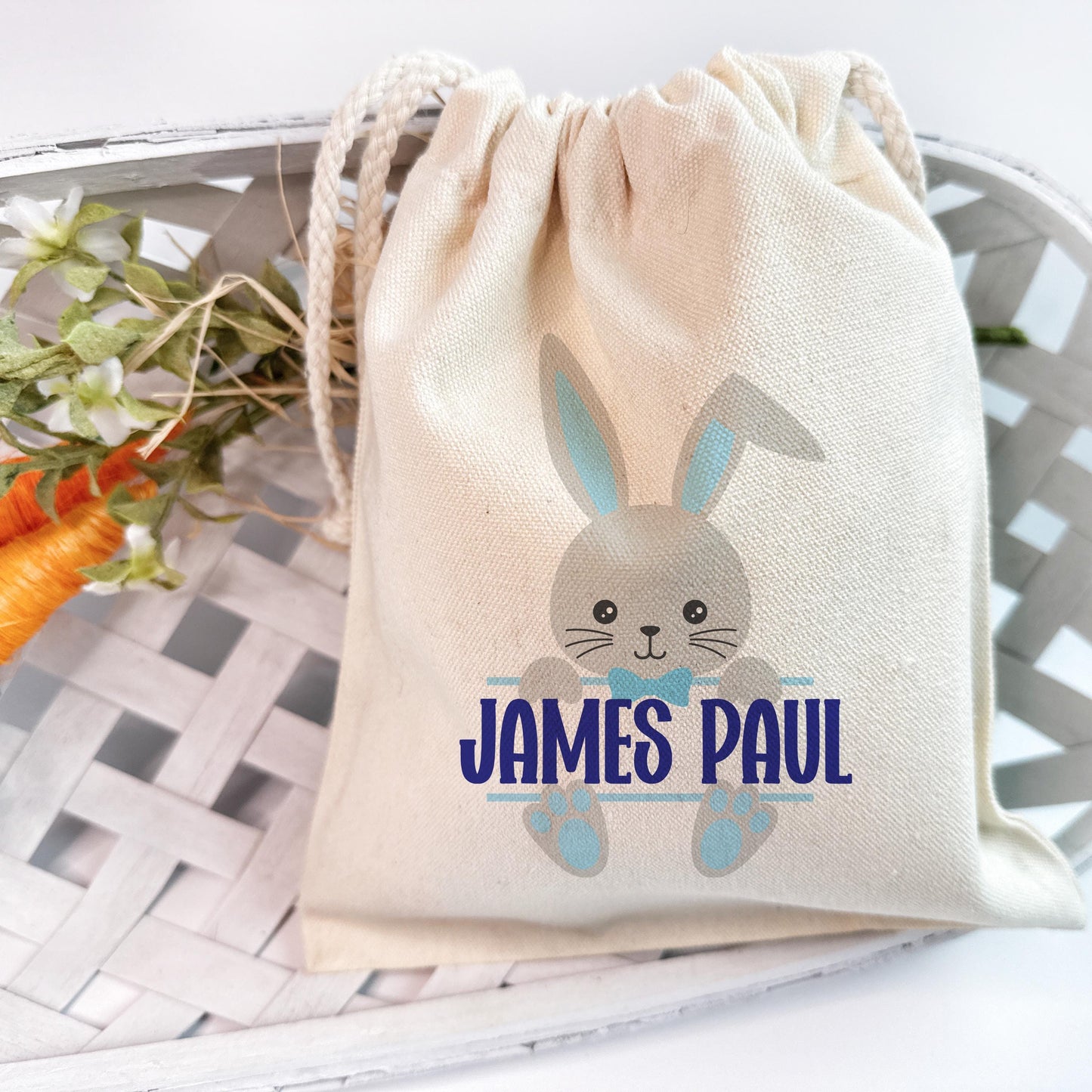 Personalized Easter Treat Bags - Kids Gift, Bunny Gift Bags, Basket Stuffers