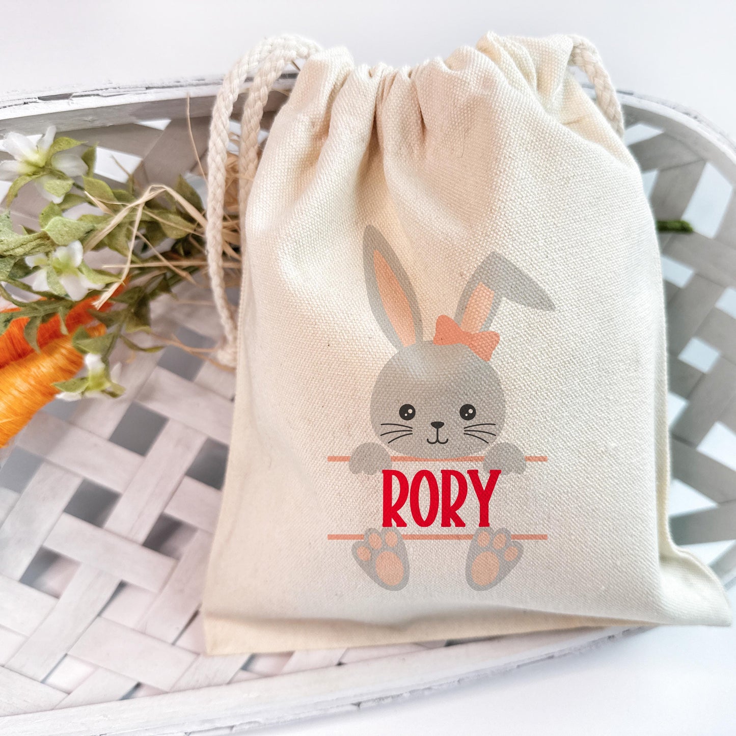 Personalized Easter Treat Bags - Kids Gift, Bunny Gift Bags, Basket Stuffers