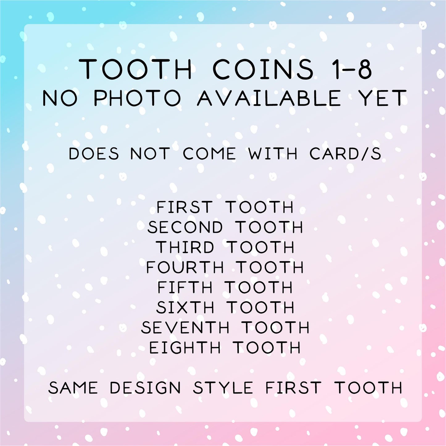 Tooth Fairy Coin & Poem Card – Customizable First Tooth Gift, Keepsake Tokens for Kids Lost Teeth