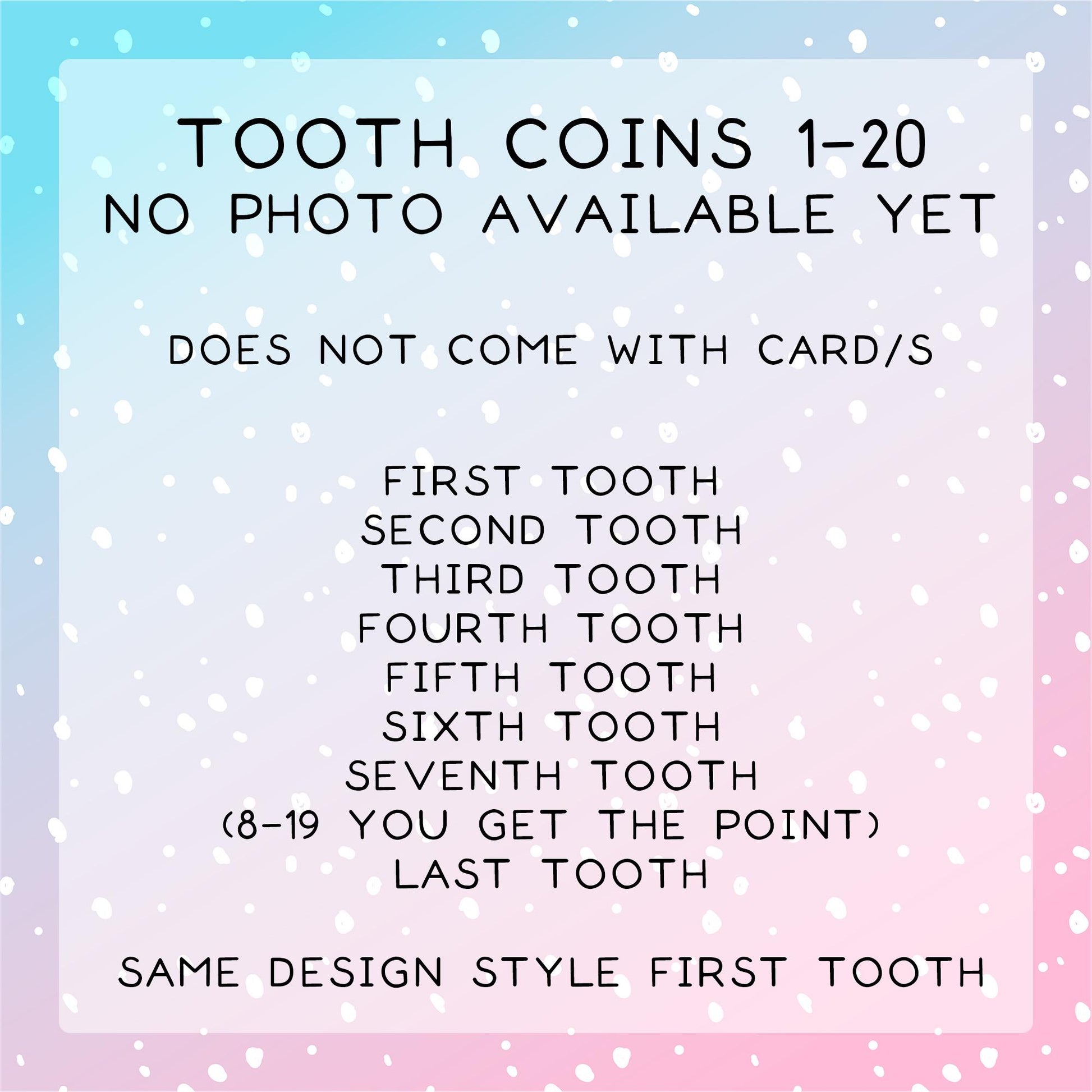 Tooth Fairy Coin & Poem Card – Customizable First Tooth Gift, Keepsake Tokens for Kids Lost Teeth