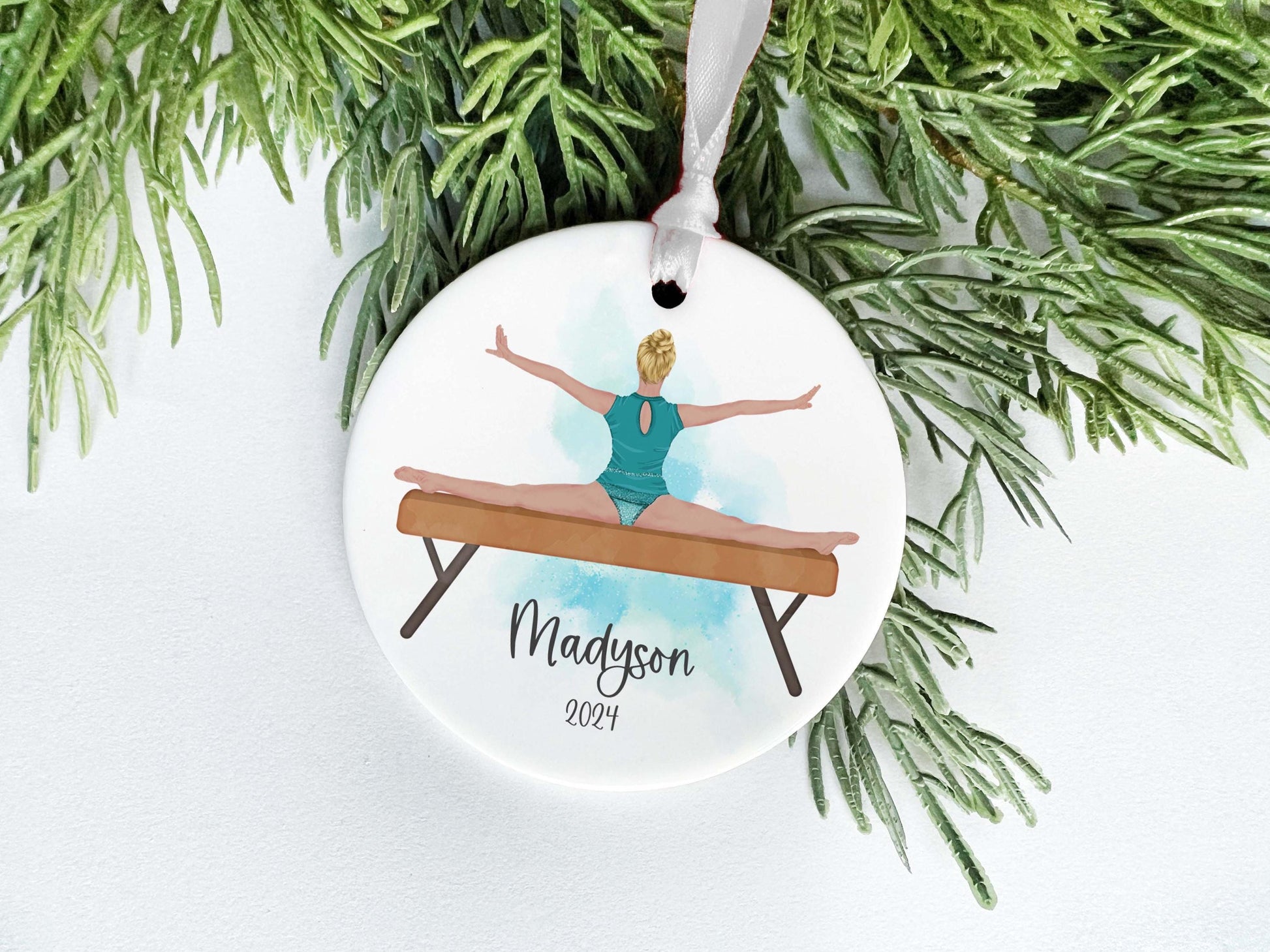 Custom Gymnastics Ornament for Teen Girl - Personalized Holiday Gift for Gymnasts