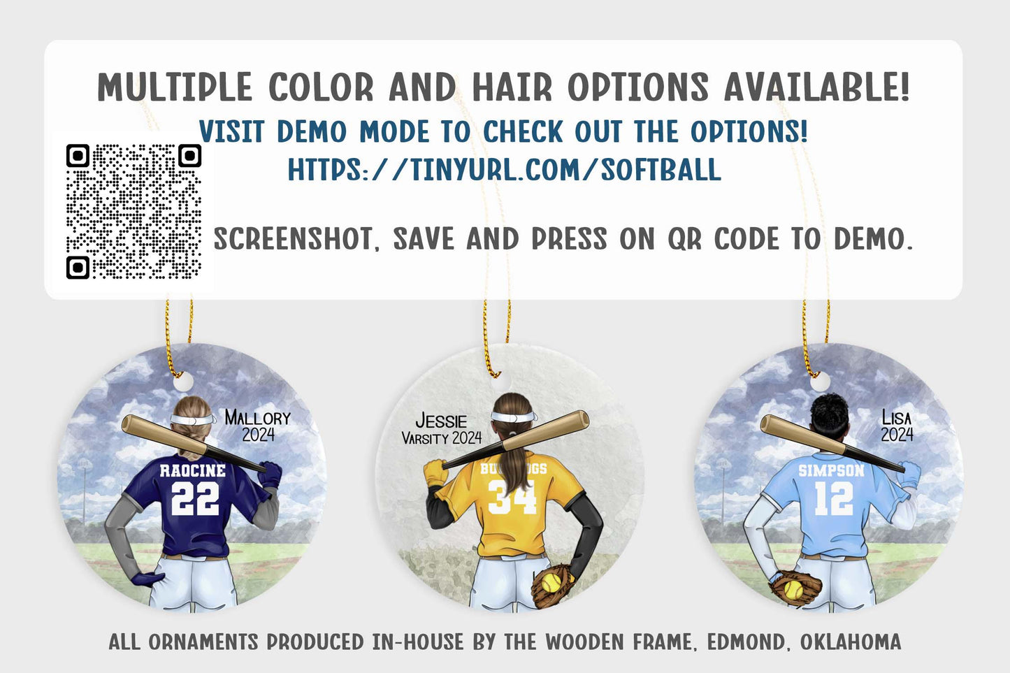a baseball ornament with a picture of a man holding a bat