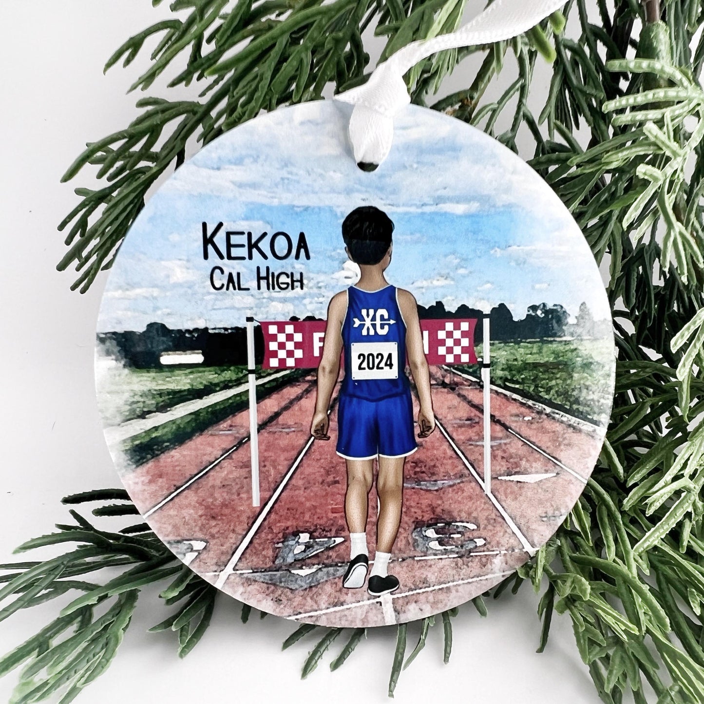 Cross Country Track Ornament for Middle School Athletes, Personalized Sports Ornament for Boy or Girl Tween or Teen