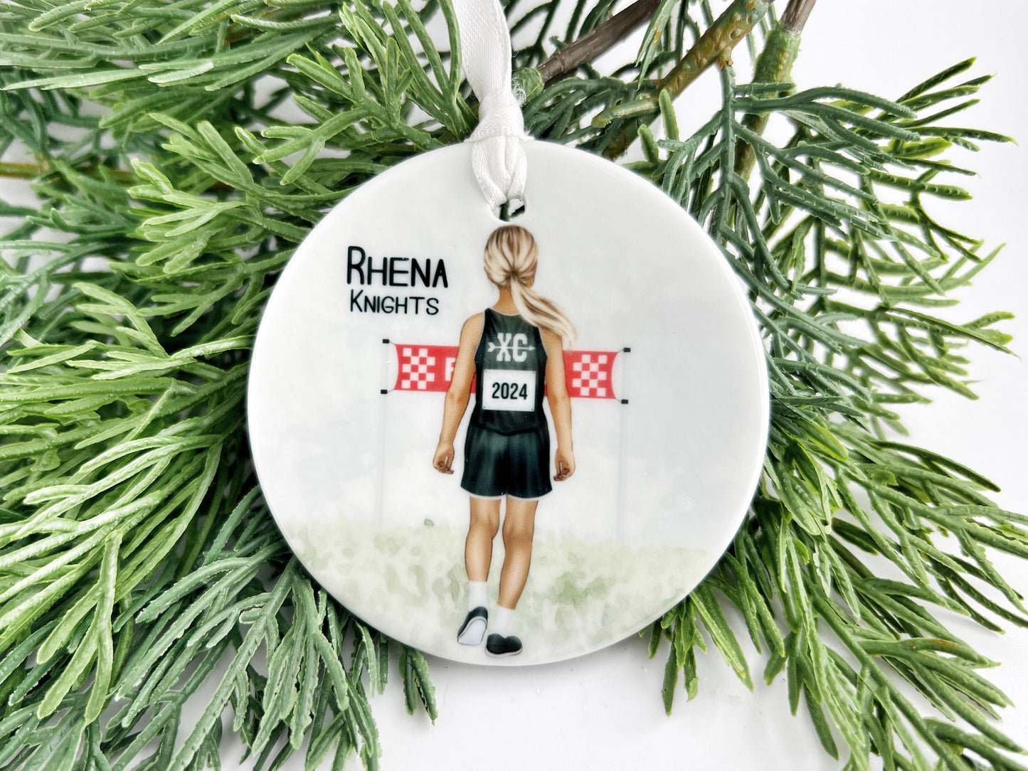 Cross Country Track Ornament for Middle School Athletes, Personalized Sports Ornament for Boy or Girl Tween or Teen