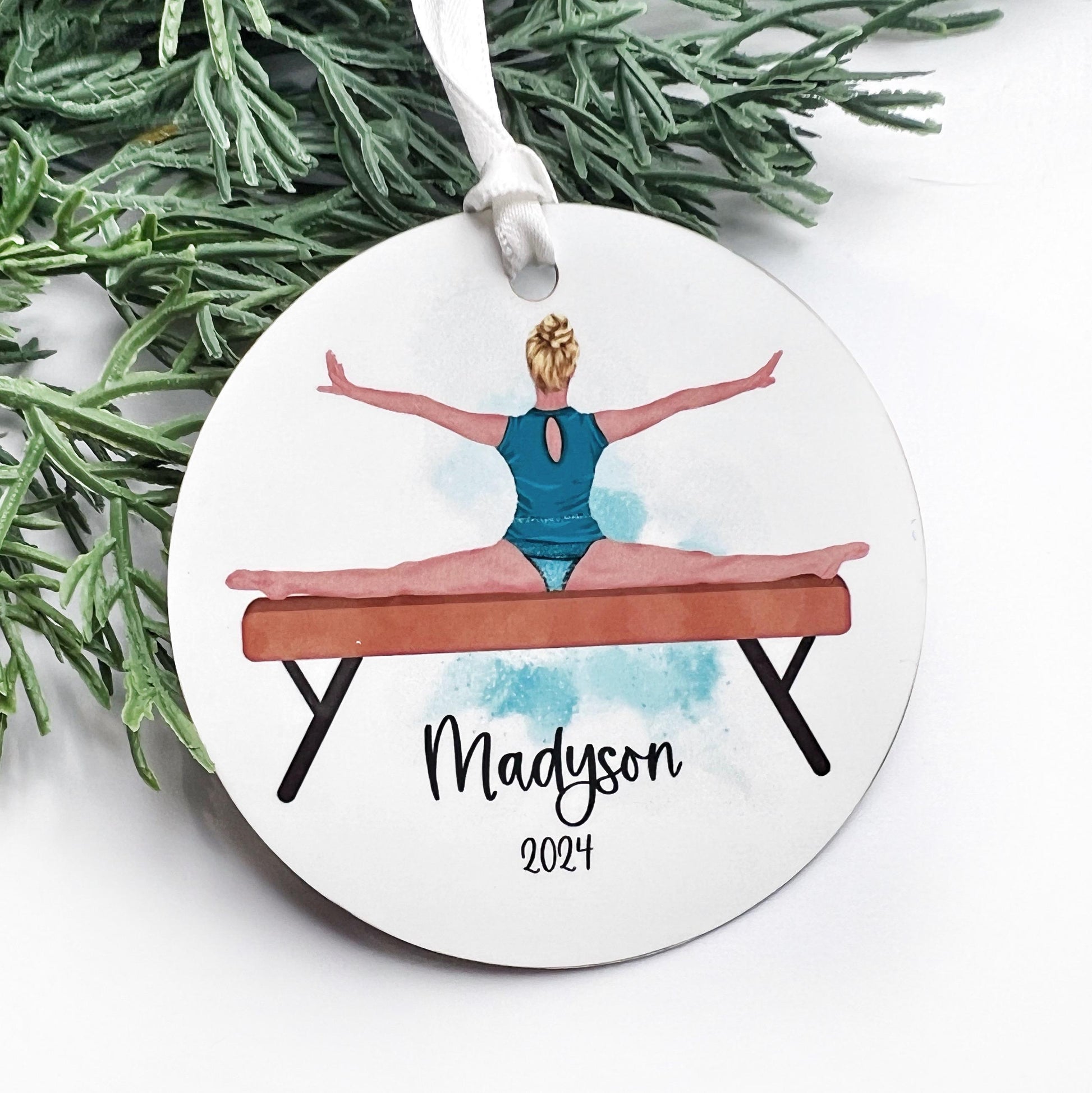 Custom Gymnastics Ornament for Teen Girl - Personalized Holiday Gift for Gymnasts