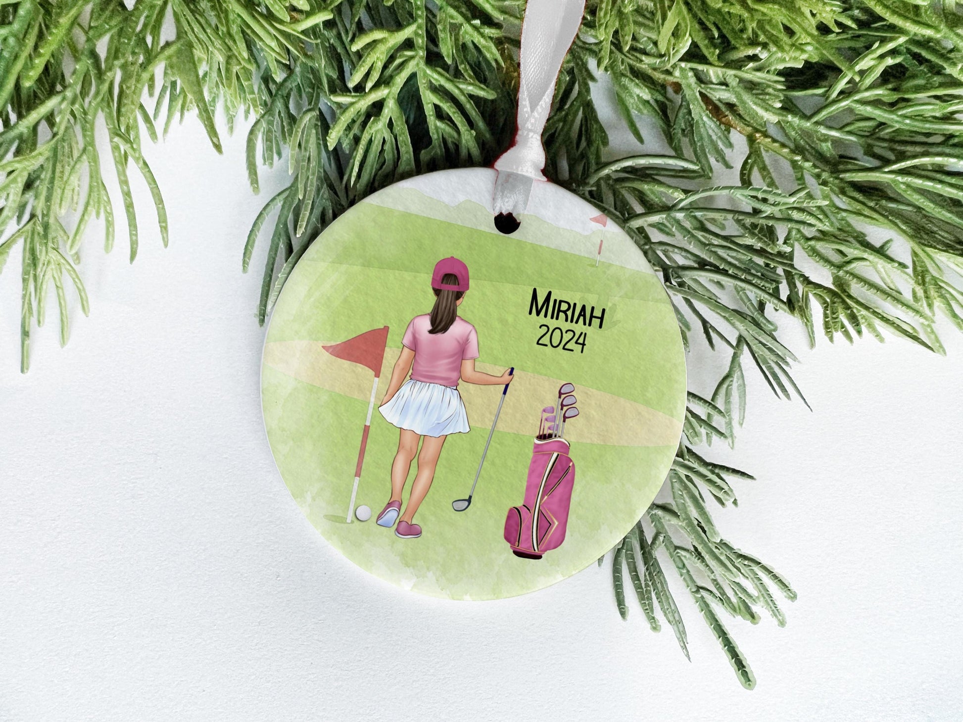 Girl Golf Ornament, Personalized Golf Ornament for Girls, Golf Team Gift