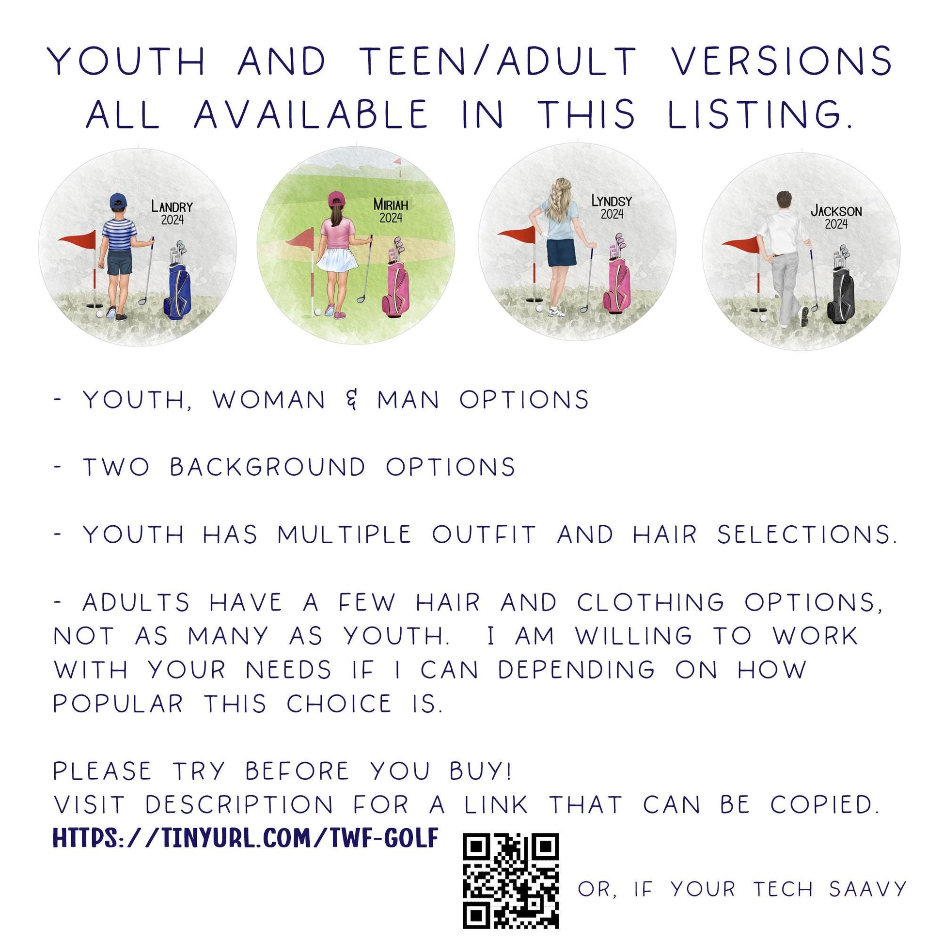 Boy Golf Ornament, Personalized Golf Ornament for Kids, Golf Team Gift