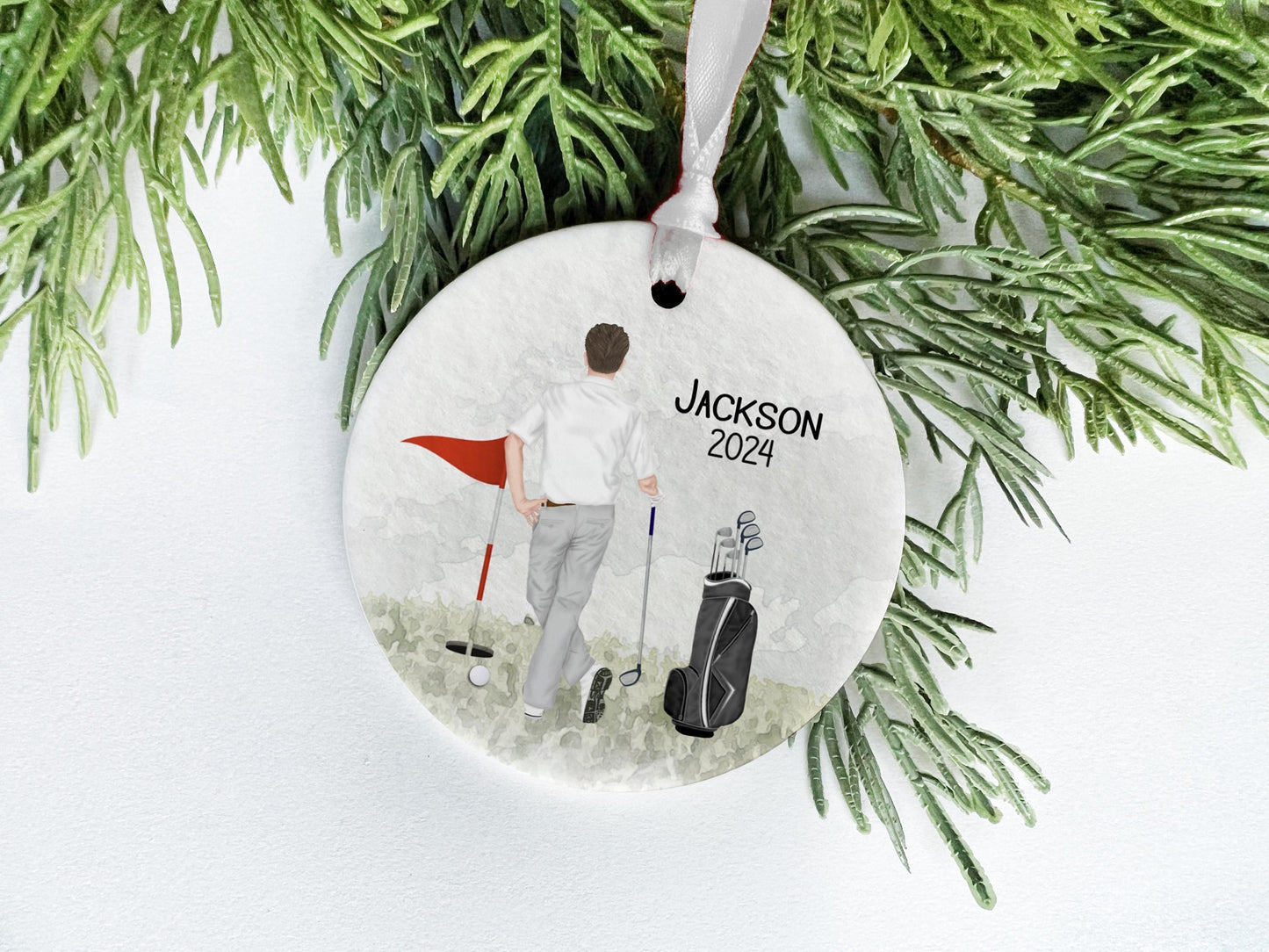 Boy Golf Ornament, Personalized Golf Ornament for Kids, Golf Team Gift