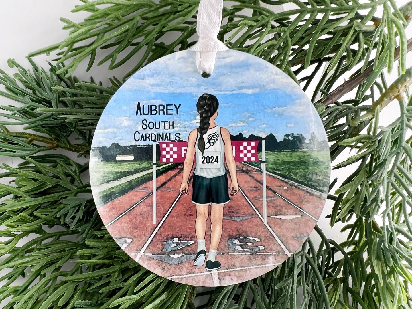 Cross Country Track Ornament for Middle School Athletes, Personalized Sports Ornament for Boy or Girl Tween or Teen