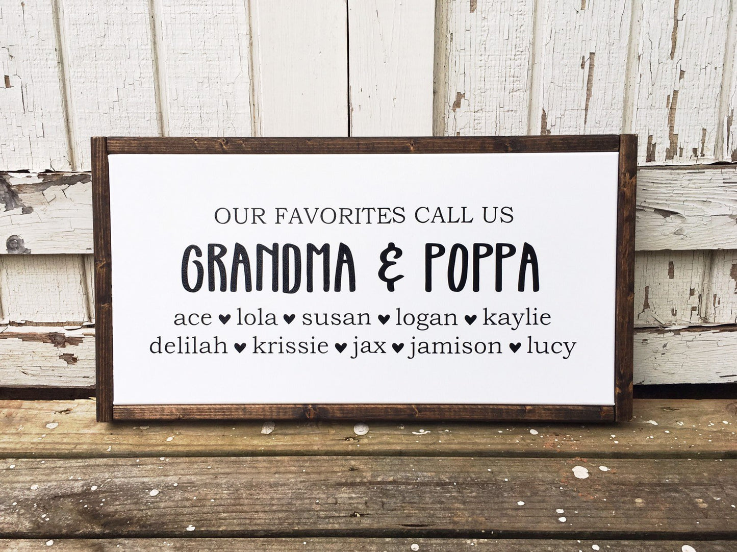 Our Favorites Call Us Sign - TheWoodenFrame