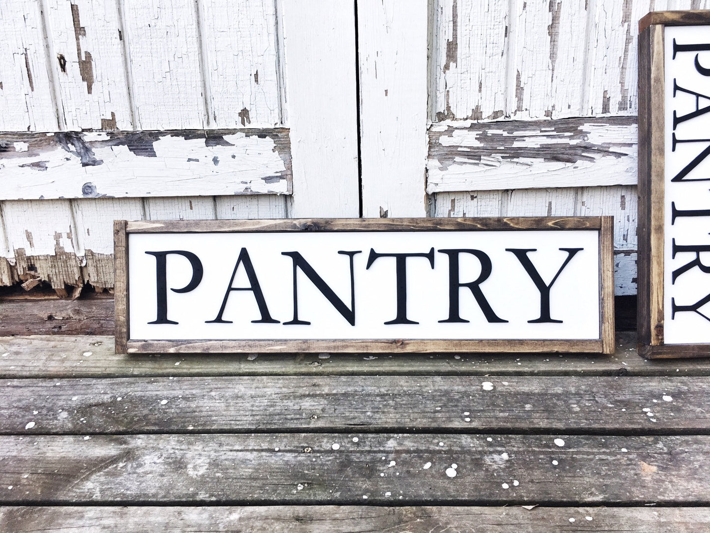 Laundry Sign, Rustic Farmhouse Decor, 3D Raised Laser Letter, Simple Lettered Word Sign, Wash Dry Fold, Framed Wood Sign
