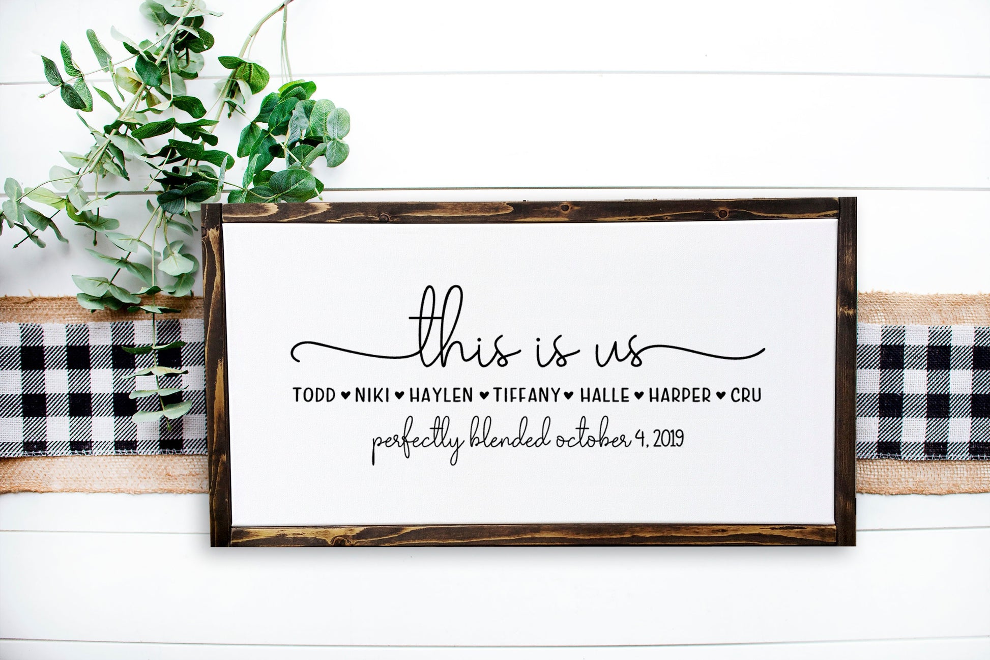 Perfectly Blended Since, Personalized This Is Us, Name Sign for Blended Families, Adoptions and Weddings with Established Date Gift