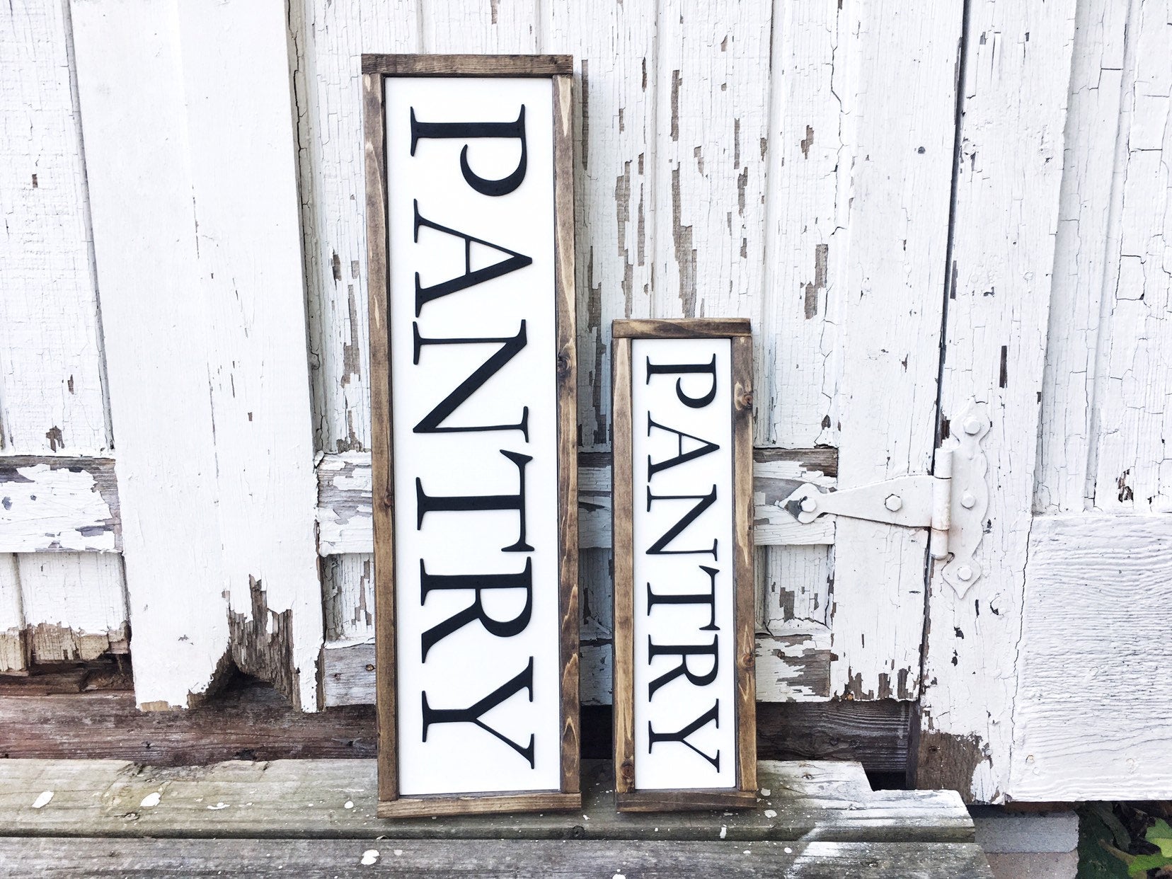 Laundry Sign, Rustic Farmhouse Decor, 3D Raised Laser Letter, Simple Lettered Word Sign, Wash Dry Fold, Framed Wood Sign