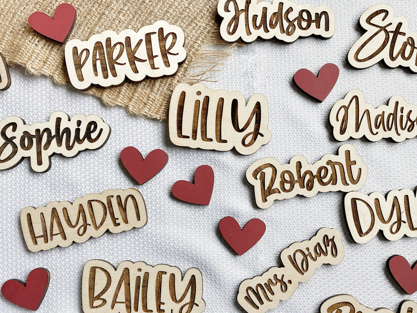 Locker Magnet, Wood Name Tag for Kids, School Bag Tag, Wooden Name Magnet, Look What I Made Artwork Magnet