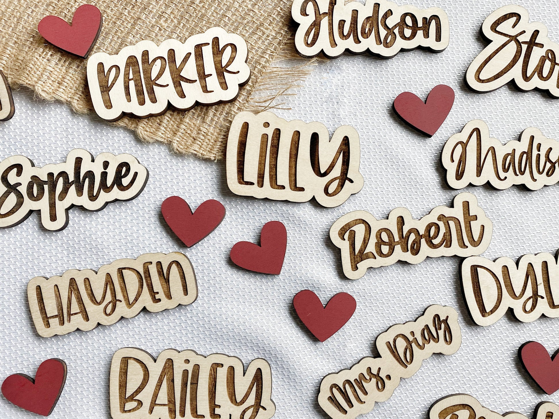 Locker Magnet, Wood Name Tag for Kids, School Bag Tag, Wooden Name Magnet, Look What I Made Artwork Magnet