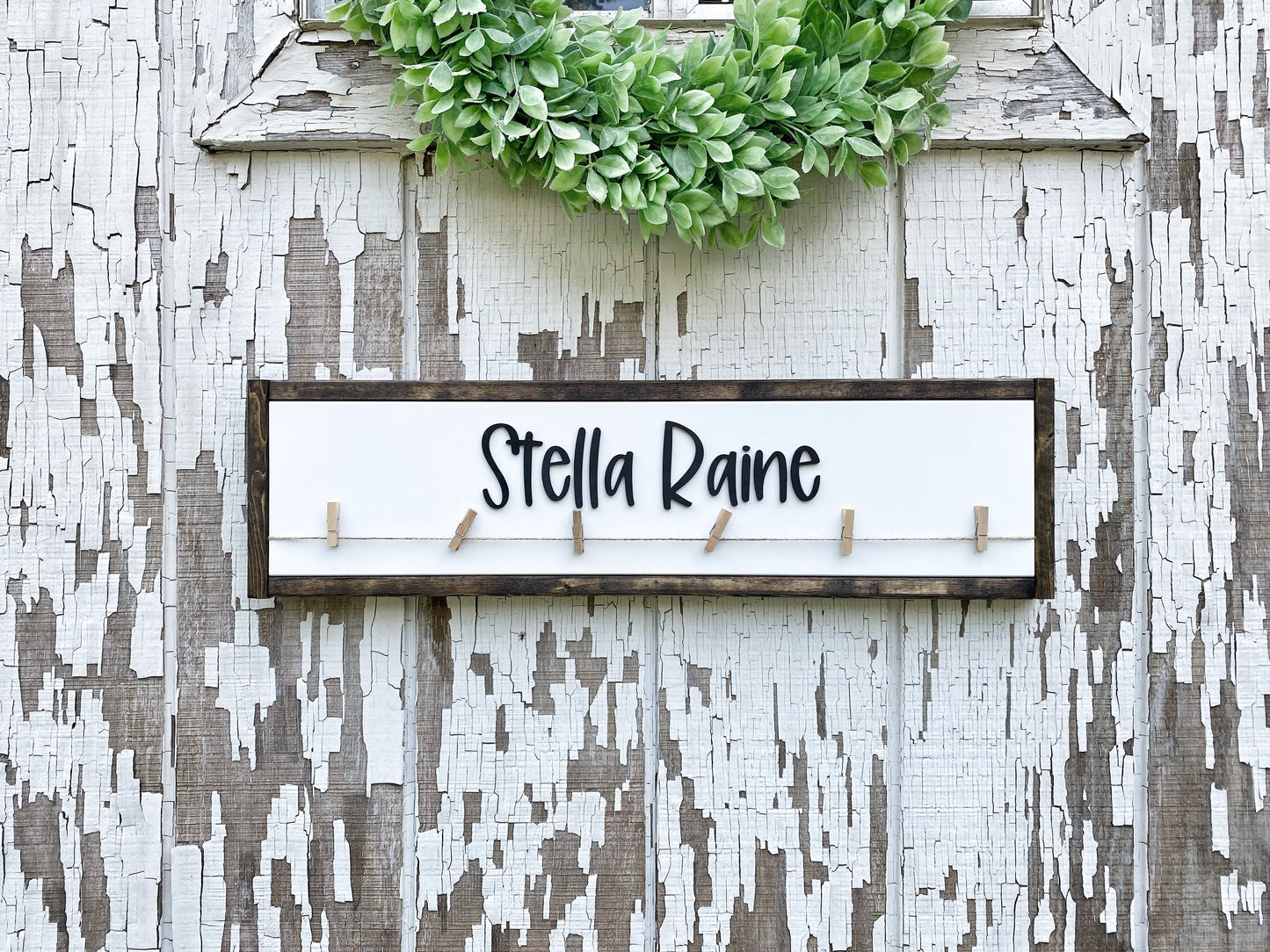 Name Sign, Look What I Made Sign with Personalized Clips for Children's Artwork, 3D Laser Cut Design