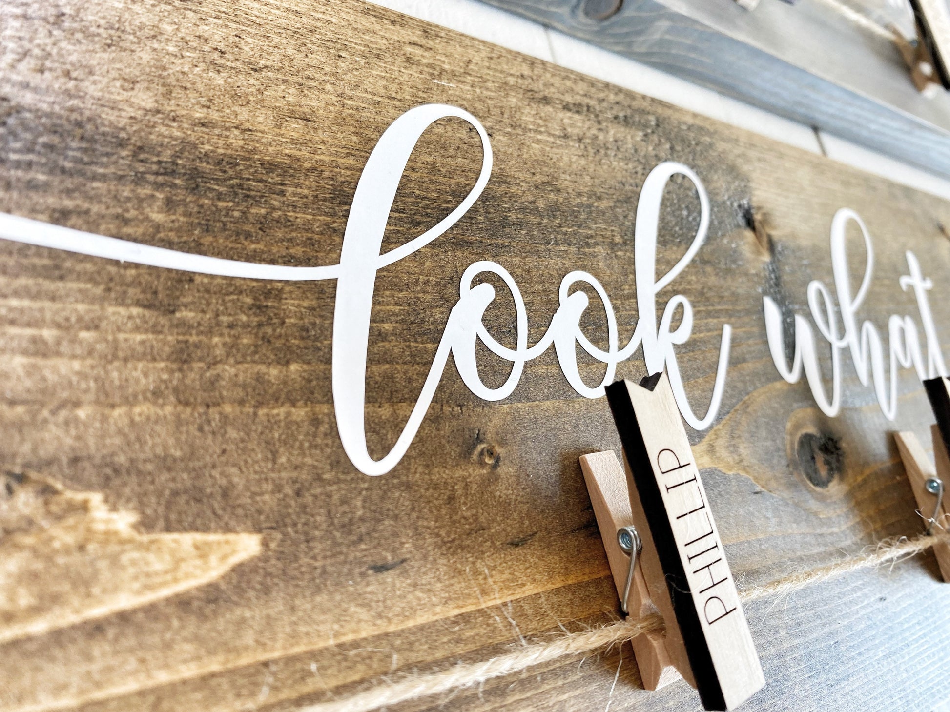 Look What I Made Sign Personalized with Name, Playroom Art Display, Vinyl or 3D Lettering, Back to School Picture Display Wall