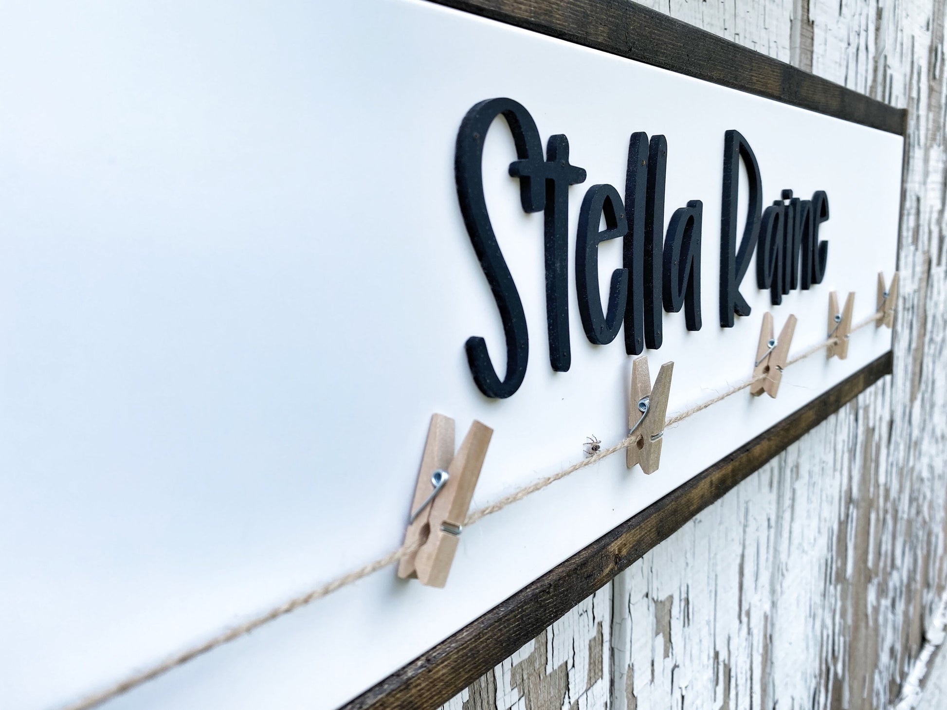 Name Sign, Look What I Made Sign with Personalized Clips for Children's Artwork, 3D Laser Cut Design