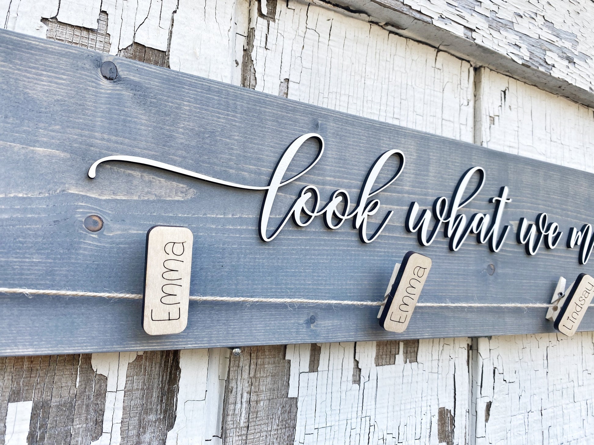 32” Look What I Made Artwork Display Board, Personalized Clips Kids Name, School Work Display Sign, Look What We Made, Vinyl or 3D Lettering