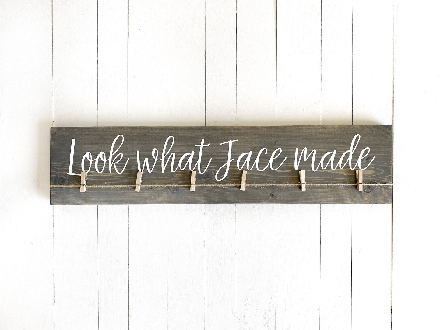 Look What I Made Sign Personalized with Name, Playroom Art Display, Vinyl or 3D Lettering, Back to School Picture Display Wall