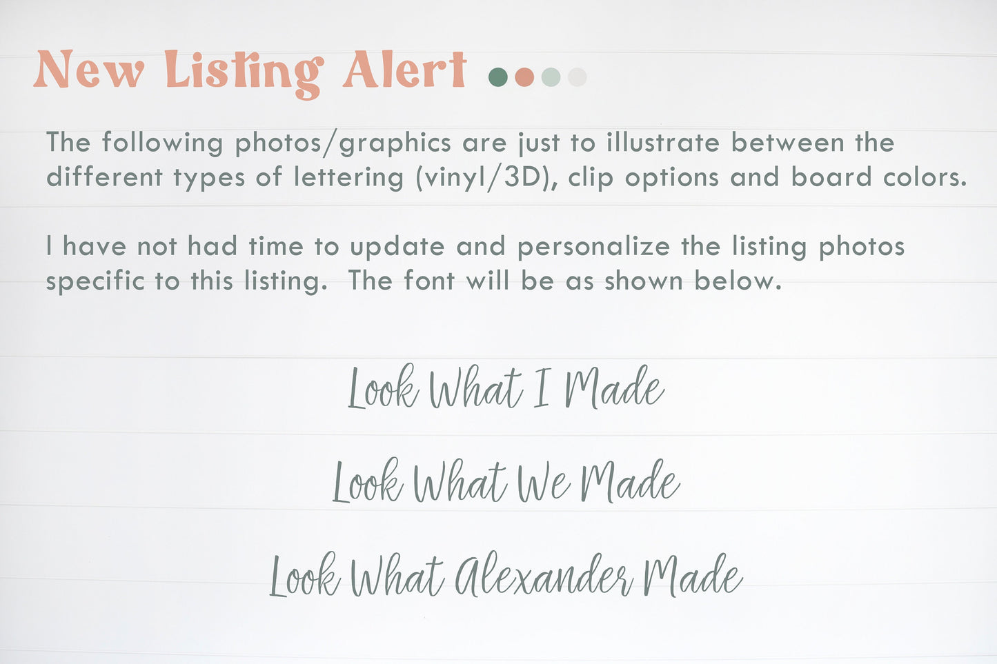 Look What I Made Sign Personalized with Name, Playroom Art Display, Vinyl or 3D Lettering, Back to School Picture Display Wall