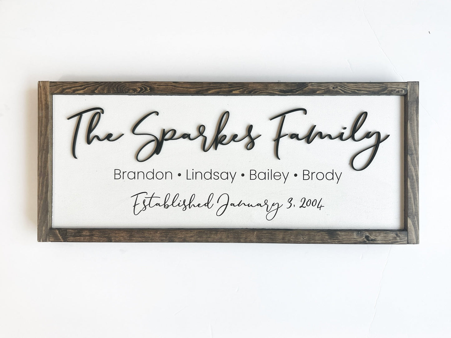 The Perfect Blend Family Sign Personalized with First Names, Last Names & Established Date
