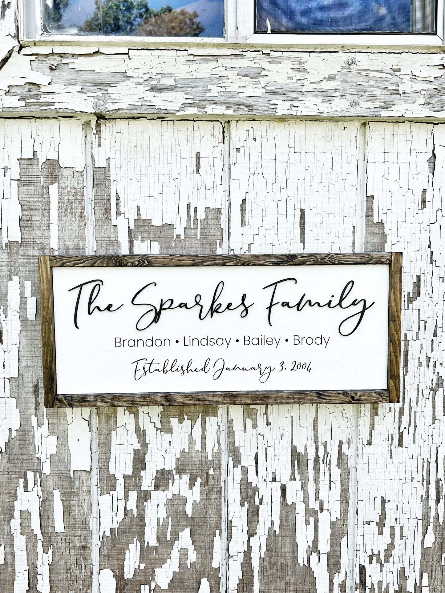 The Perfect Blend Family Sign Personalized with First Names, Last Names & Established Date