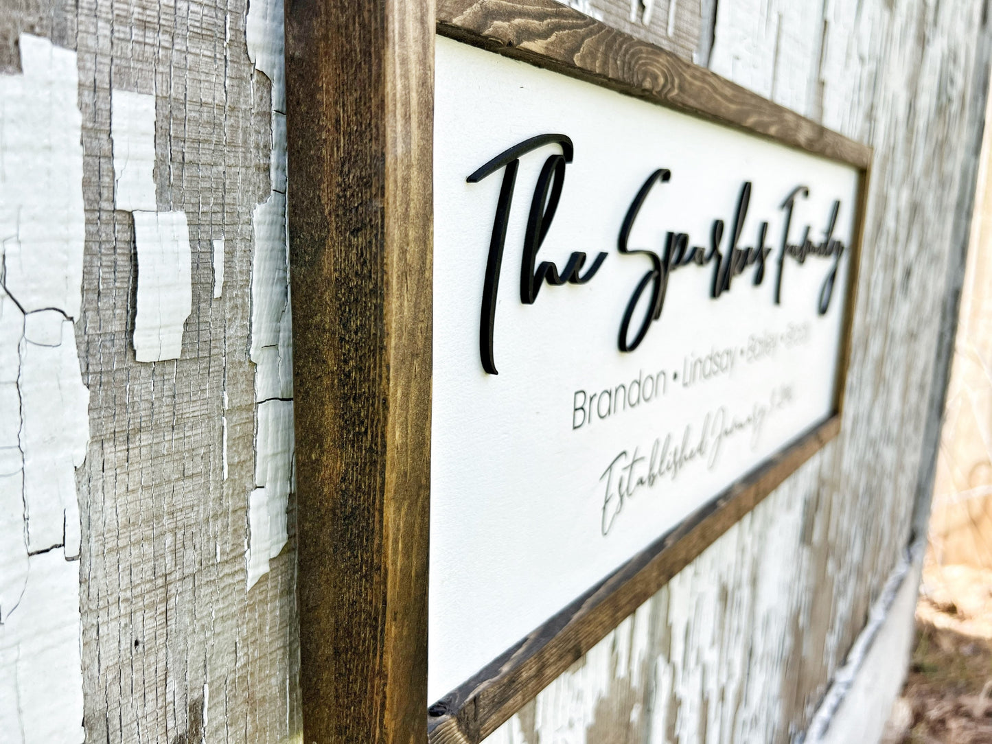 The Perfect Blend Family Sign Personalized with First Names, Last Names & Established Date
