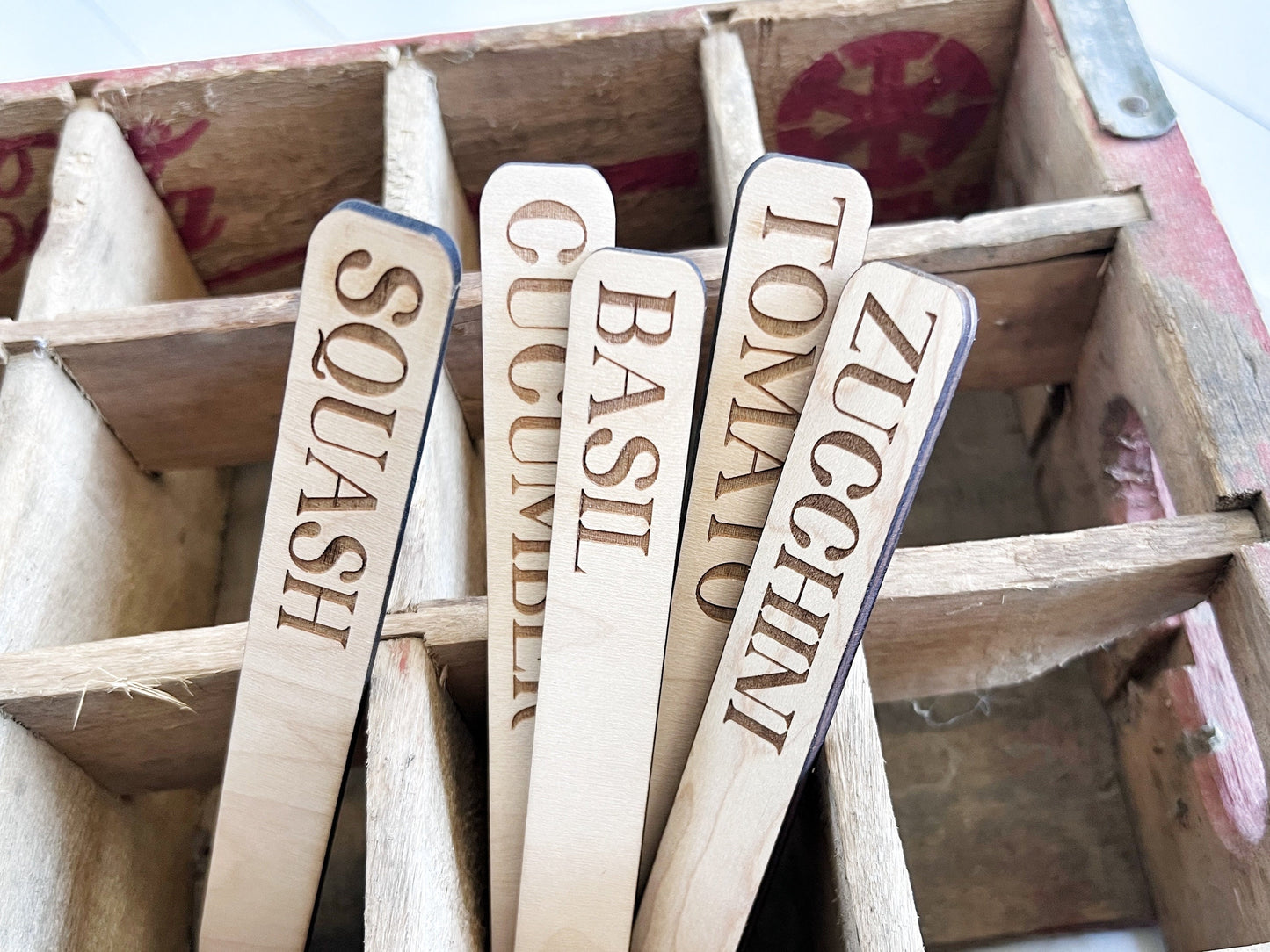 Veggie Garden Stakes Set, Plant Markers, Vegetable Garden Markers, Herb Garden Stakes, Plant Stakes, Gift for Gardeners