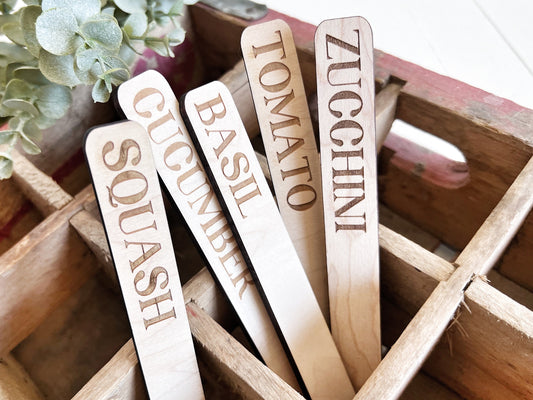 Veggie Garden Stakes Set, Plant Markers, Vegetable Garden Markers, Herb Garden Stakes, Plant Stakes, Gift for Gardeners