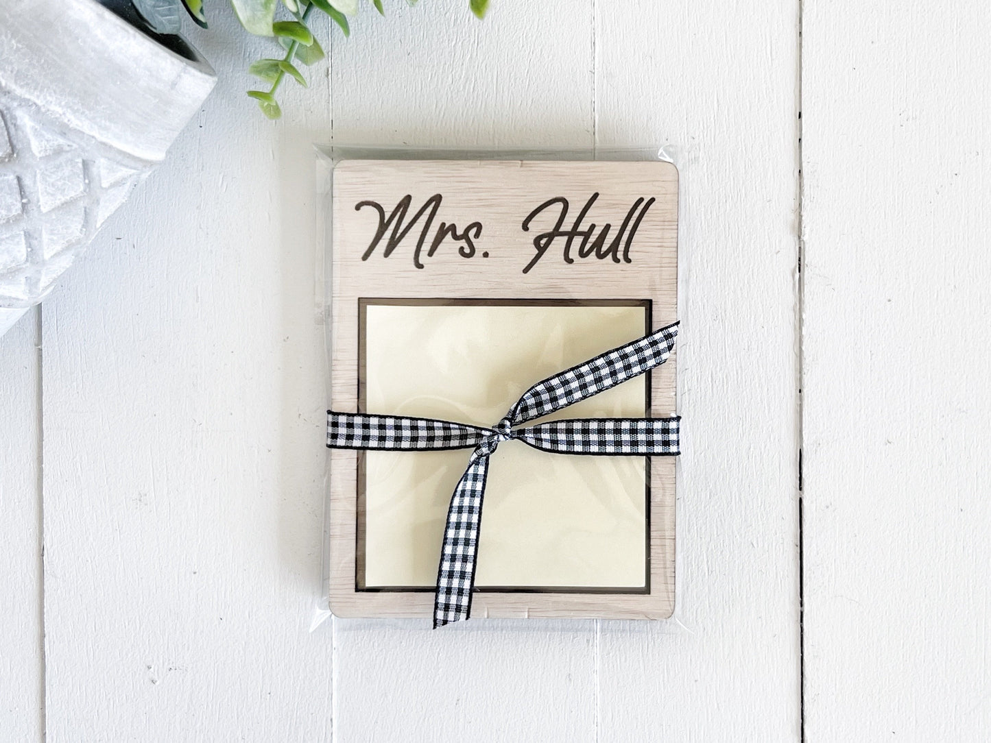 Personalized Sticky Note Holder, Teacher Appreciation Gift, Graduation Gift, Easter Basket Stuffer for Kids