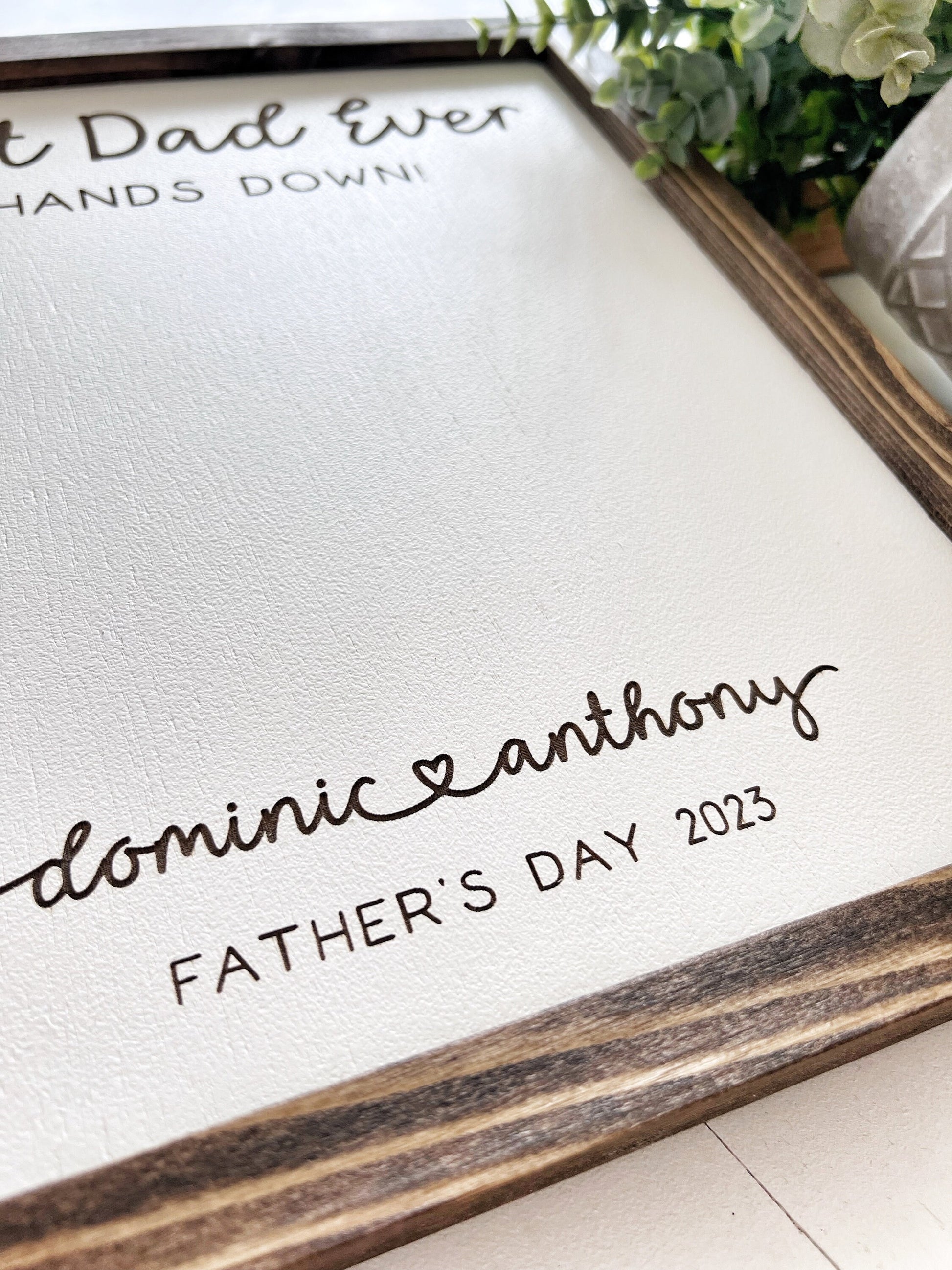 Handprint Sign for Mom, Custom Mothers Day Gift from Kids, Best Mom Ever Hands Down Sign