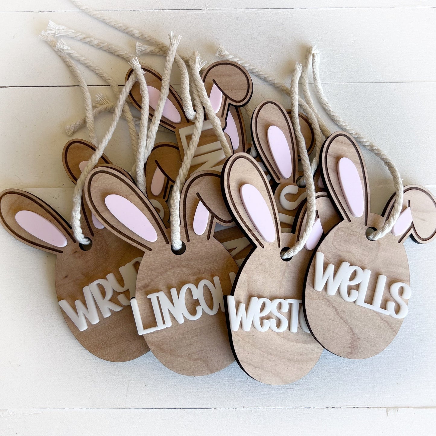 Easter Basket Tag, Bunny Ear Name Tag, Bunny Basket Tag, Easter Name Tag, Easter Basket Decor