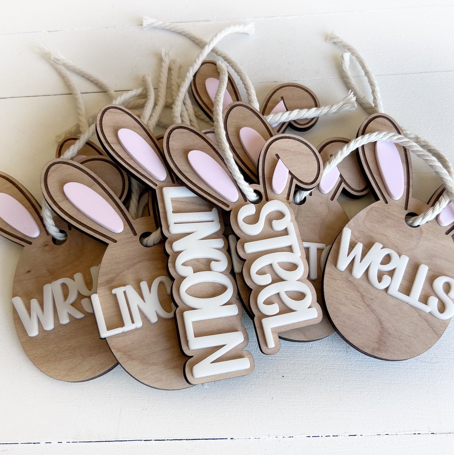 Easter Basket Tag, Bunny Ear Name Tag, Bunny Basket Tag, Easter Name Tag, Easter Basket Decor