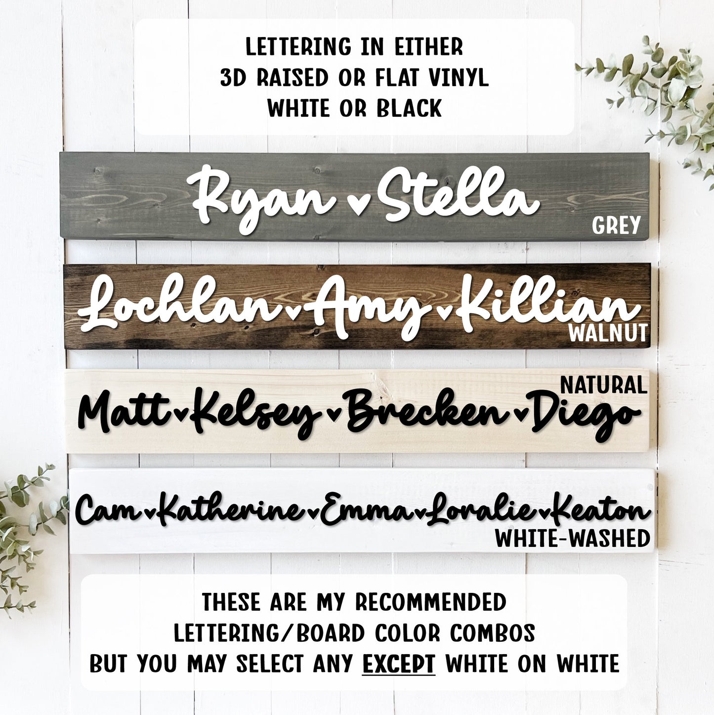 Connecting Heart Name Sign - Personalized Wedding Gift for Blended Families and Adoption - Perfect Couple Gift