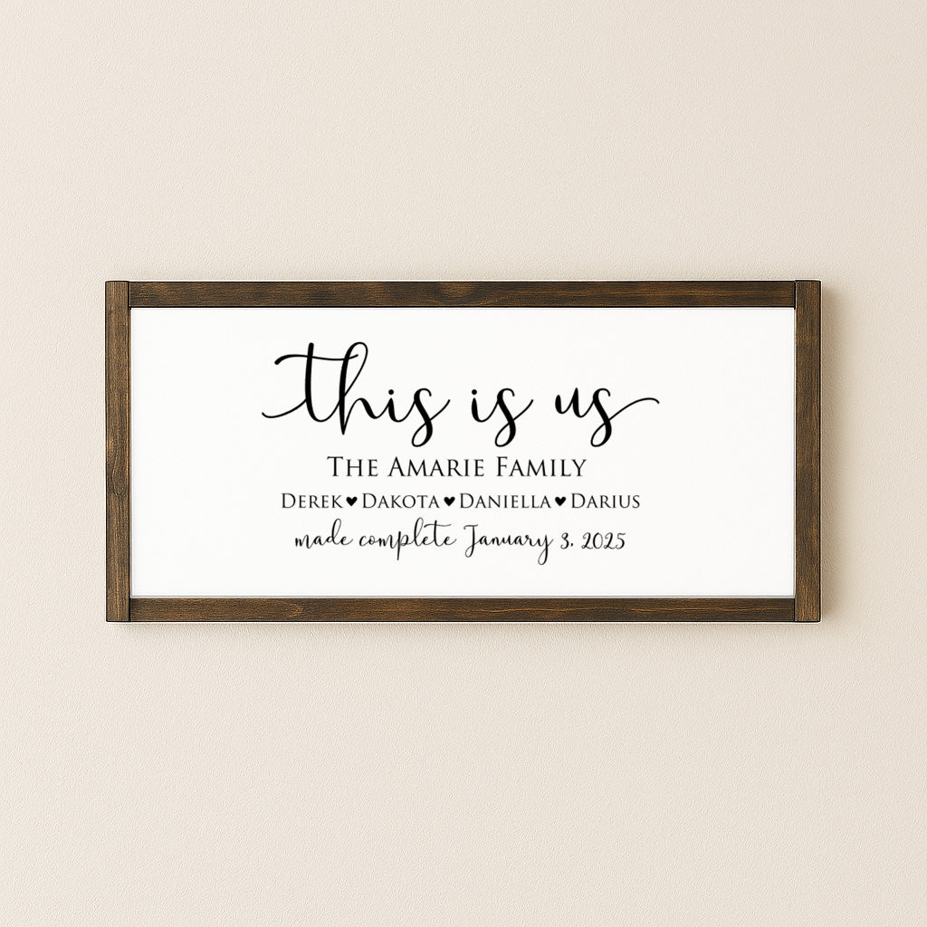 This Is Us Sign with Family Name
