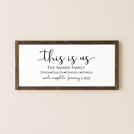 This Is Us Sign with Family Name