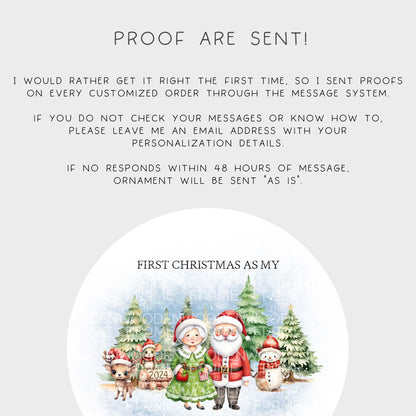 First Christmas as Grandma and Grandpa Ornament – Baby’s First Christmas Gift for Grandparents