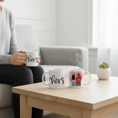 Personalized Couples Mug - Custom Couple Gift | 11 oz Ceramic Coffee Cup